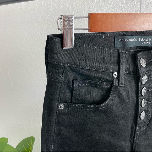 NWT Veronica Beard Debby Skinny Button Fly Jean Size 24 in Onyx - Picture 13 of 16